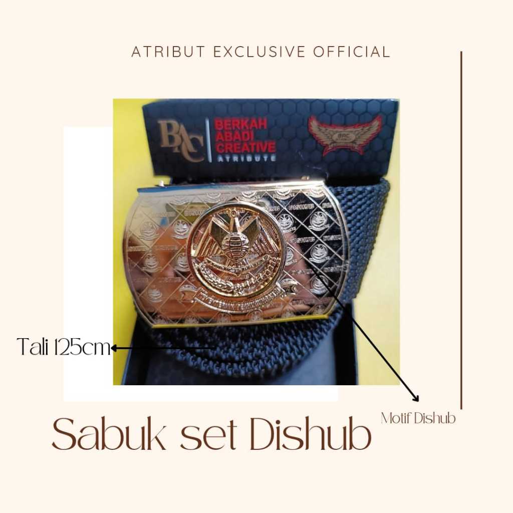 SABUK SET DISHUB MOTIF DISHUB GOLD EXCLUSIVE