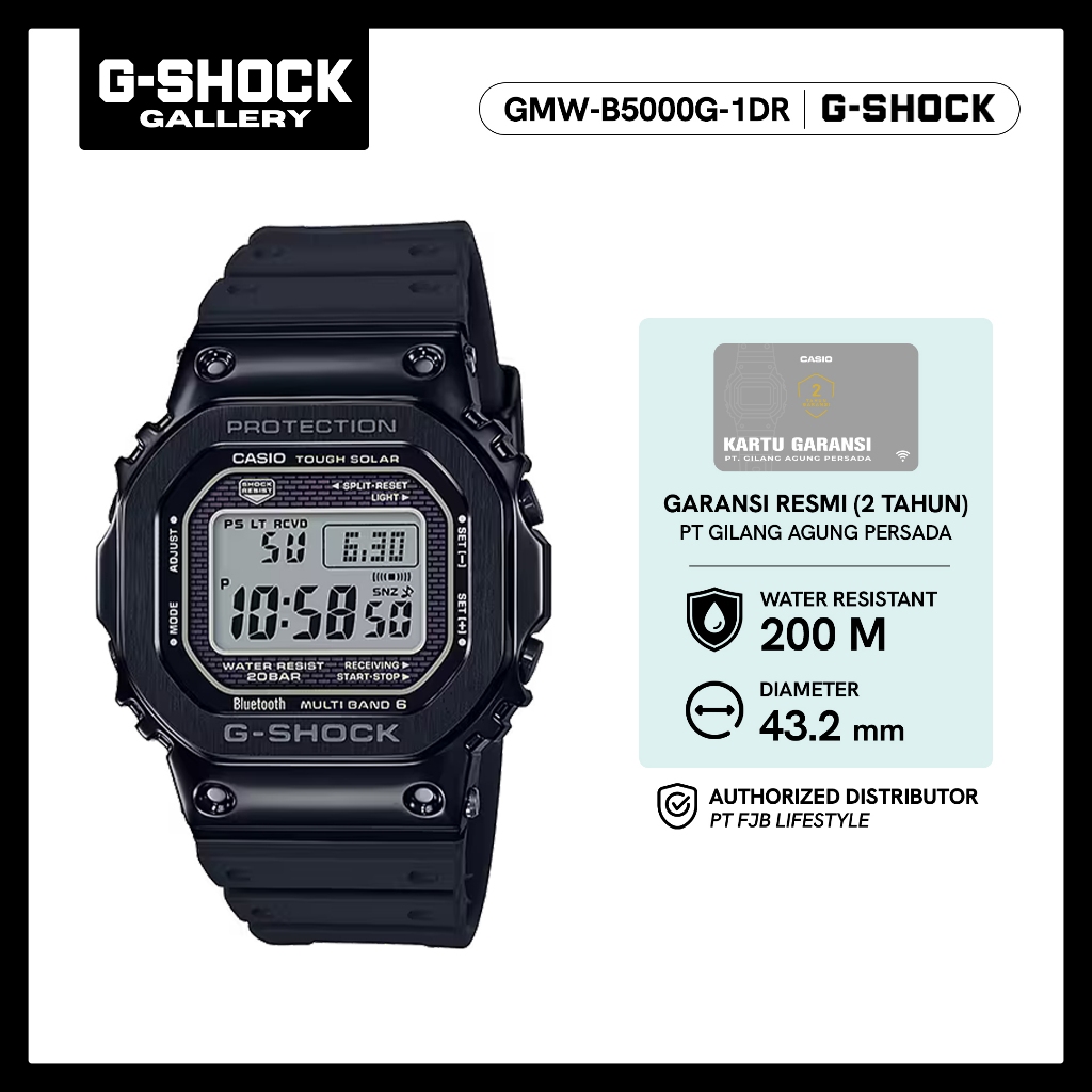 G-Shock Jam Tangan Pria GMW-B5000G-1DR Waterproof