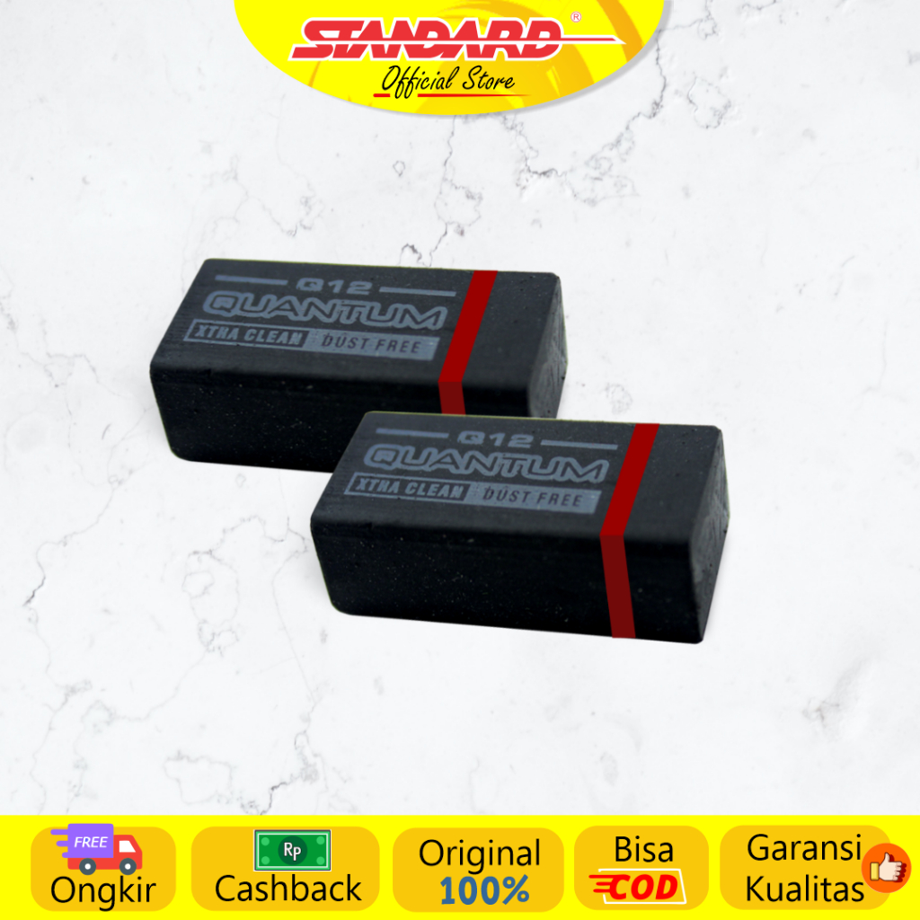 

Standard - Quantum Eraser Q12 Hitam / Q10 Putih ( Penghapus / Setip Pensil )