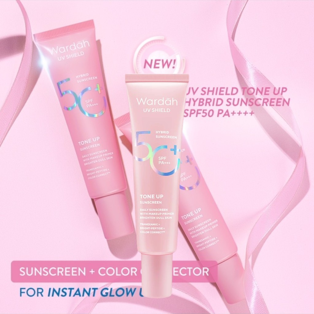 Wardah UV Shield Tone Up Sunscreen SPF 50+ PA+++ - Sunscreen Wajah - Sunblock