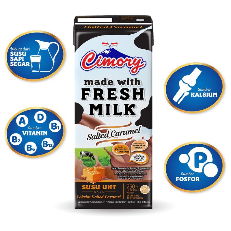 

CIMORY FRESH MILK SEALTED CARAMEL / TIRAMISU 250ml 24cs