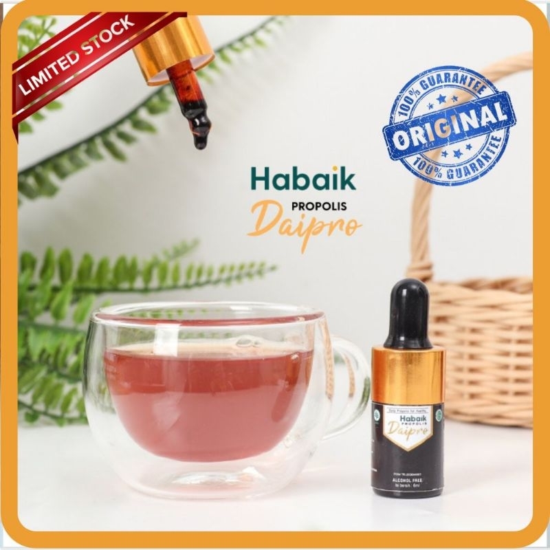 

Habaik Propolis Daipro 6ml Obat Segala Macam Penyakit Dan Penambah Imun Asli Herbal Alami 100% Original Ori Supplement Supplemen Dewasa Anak Kids BPOM Murni Jaga Daya Tahan Tubuh Solusi Kesehatan Keluarga Premium Madu Bee Pollen Tradisional Natural Murni