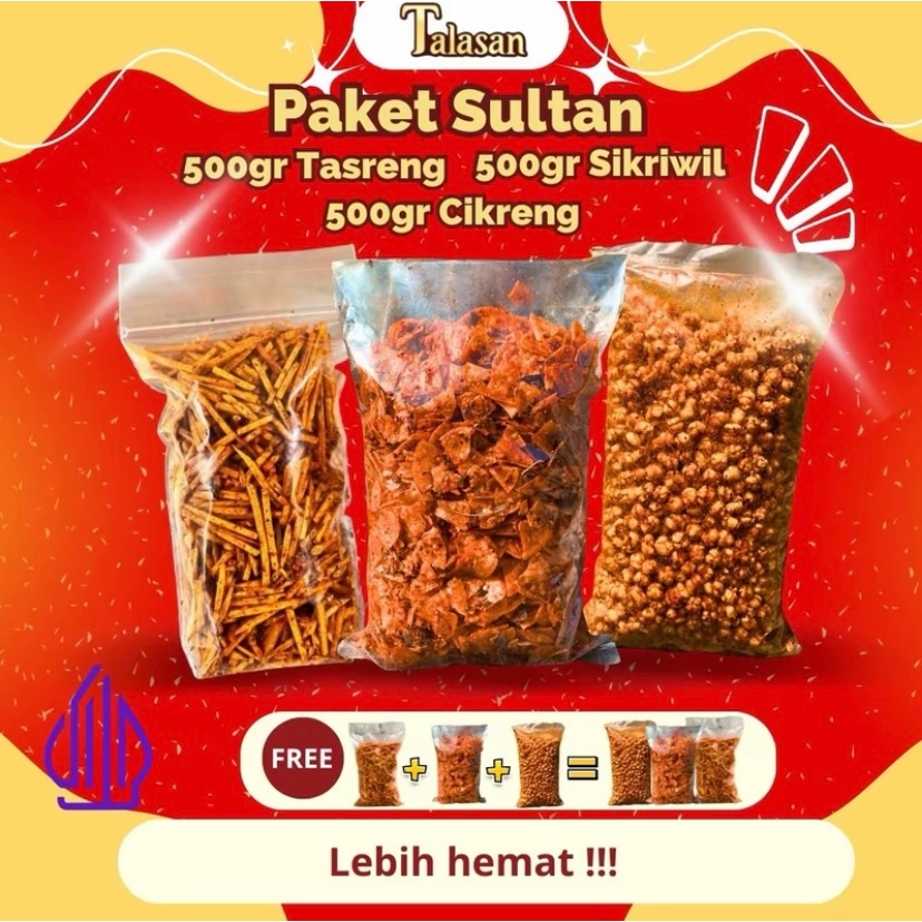 

PAKET SULTAN BUY 1 GET 3 [ TASRENG 500 GR + SIKRIWIL 500 GR + CIKRENG 500 GR ]
