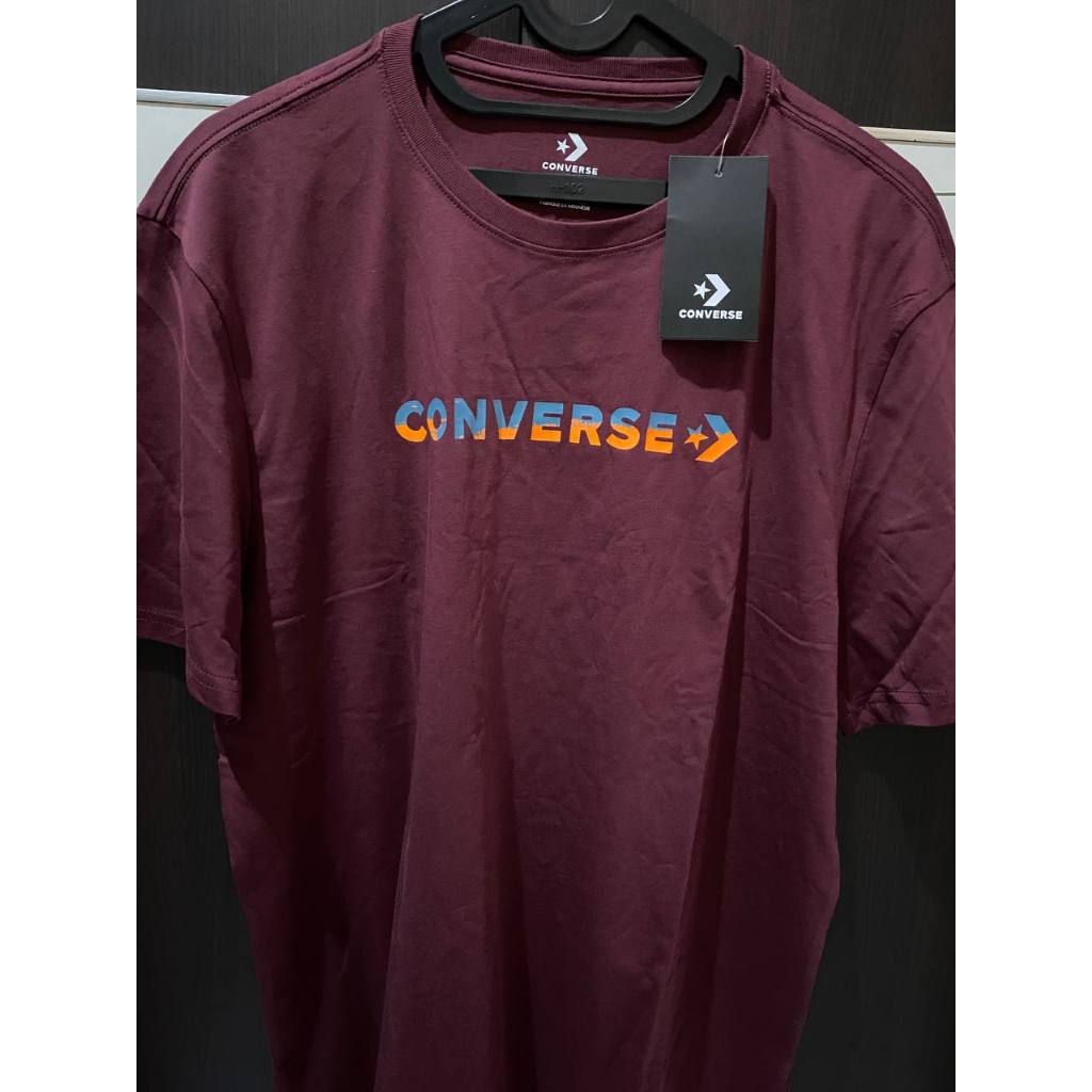 Kaos Converse Merah Pria XL [ORIGINAL]