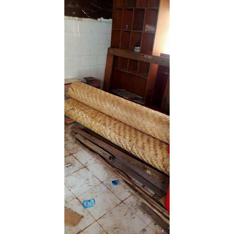 Bilik gedek bambu 2x3 buat gazebo anyaman kecil