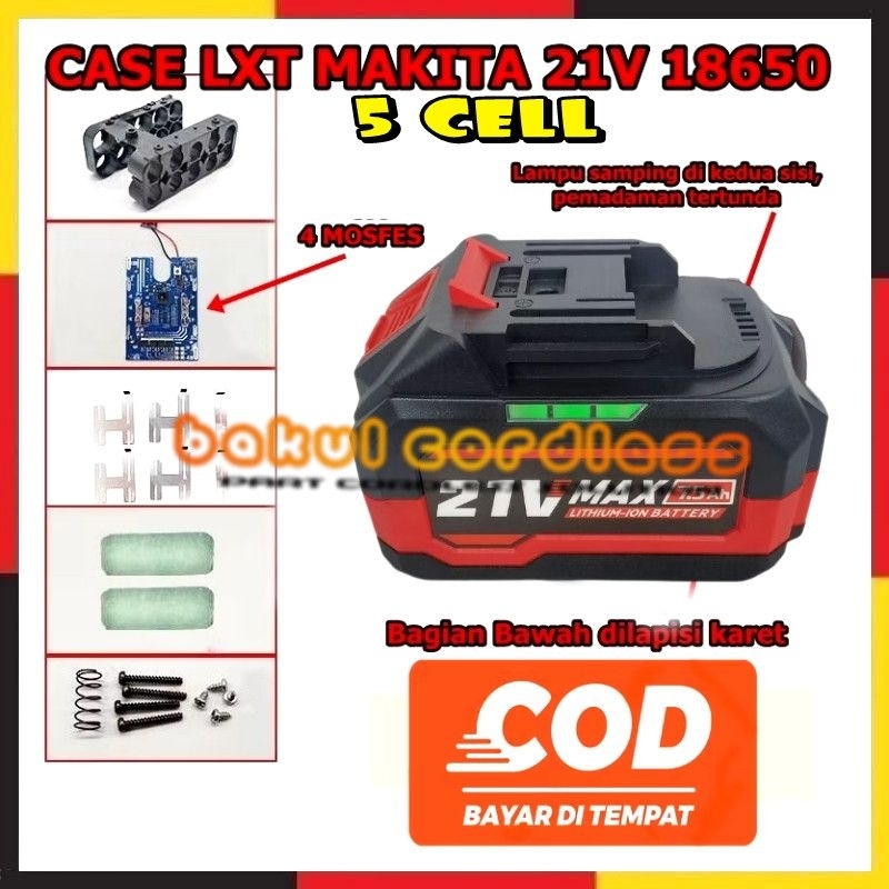 CASING BATERAI LXT 5 CELL LED SAMPING housing casing baterai model lxt makita, impact wrench/drill 5