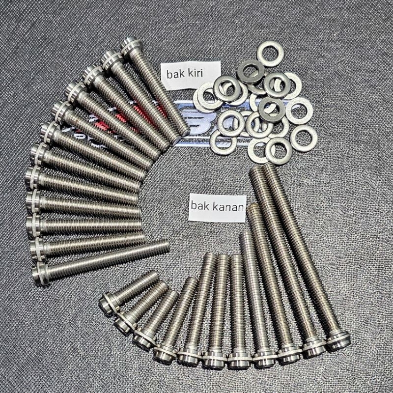 Baut L stainless bak magnet kopling tiger mp megapro baut set kalter kanan kiri tiger baut L bubut t