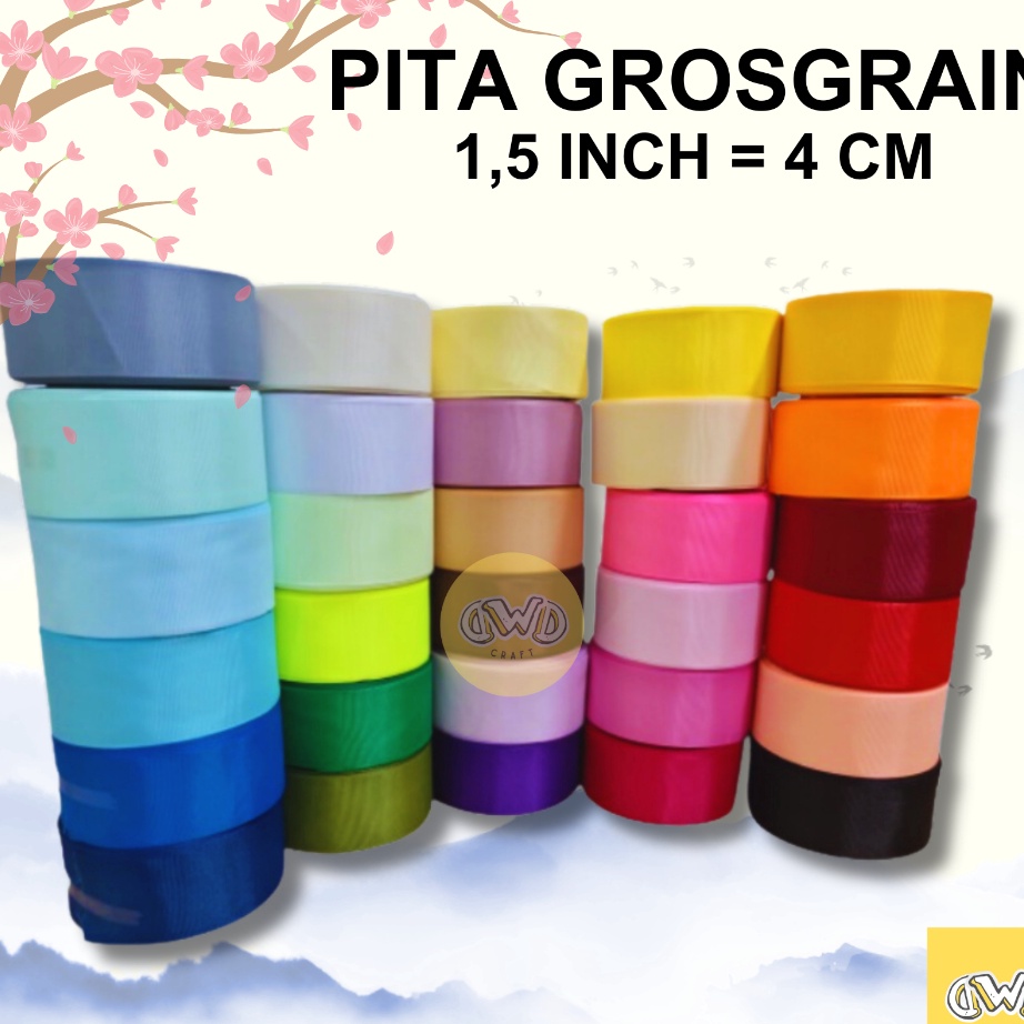 

FLASH SALE Pita Grossgrain 15 inchi 4cm per Roll 18 meter