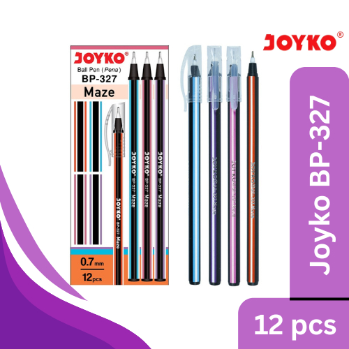 

Pulpen Pena Joyko - 12pcs 1 Box (BP-327 Ball Pen Maze 0.7 mm)
