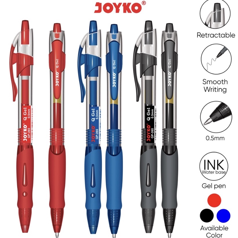 

KUALITAS SUPER Gel Pen Pulpen Pena GP265 Q Gel 5 mm Per Lusin