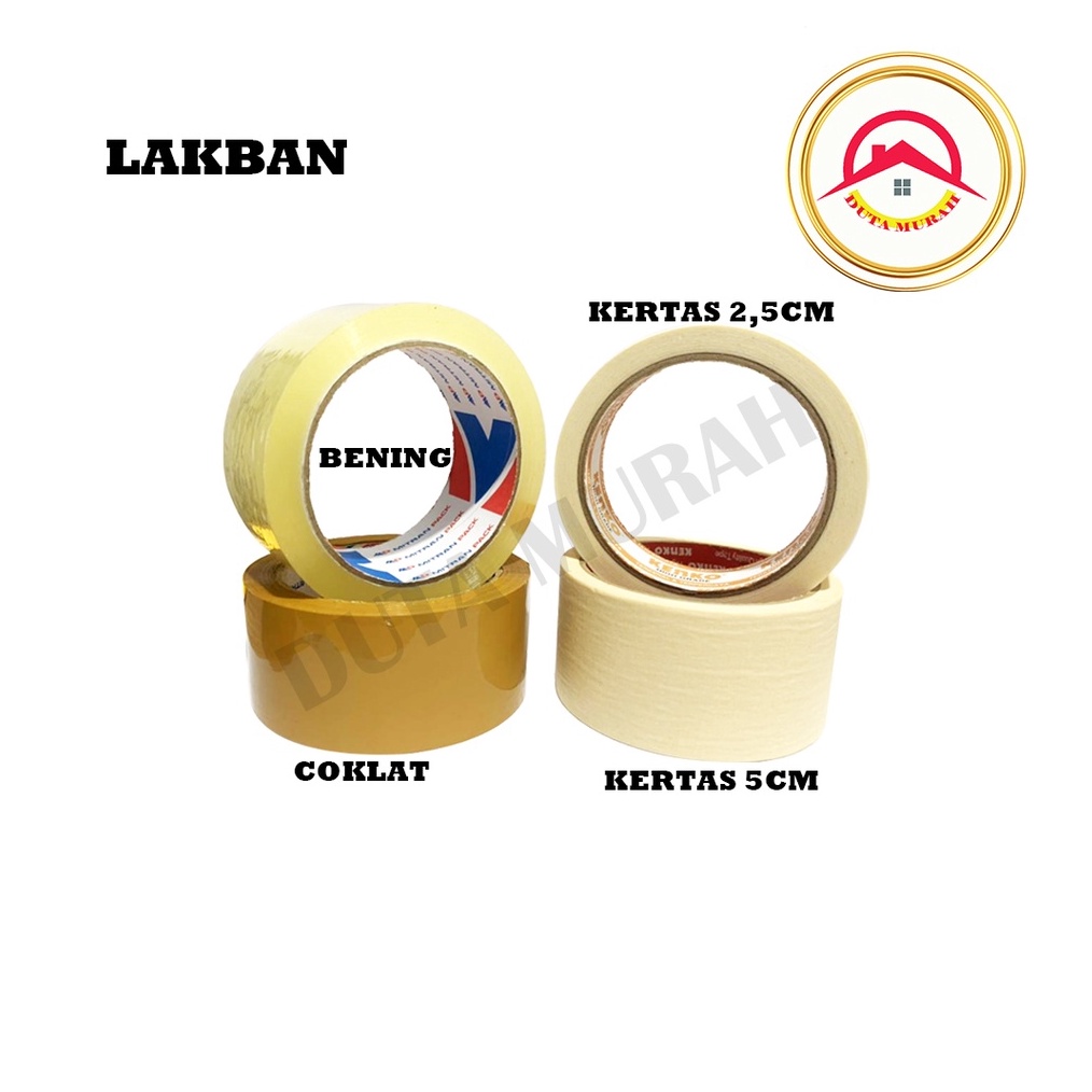 

Diskon Lakban Bening Coklat 45 mm 8 Yard Cortape Kiwi A43