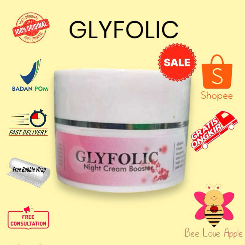 Glyfolic Night Cream Booster - Cream Malam Glowing