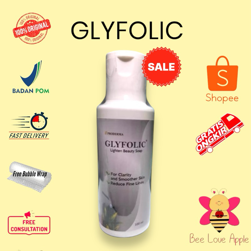 Glyfolic Lighten Beauty Soap - Sabun Wajah Anti Aging