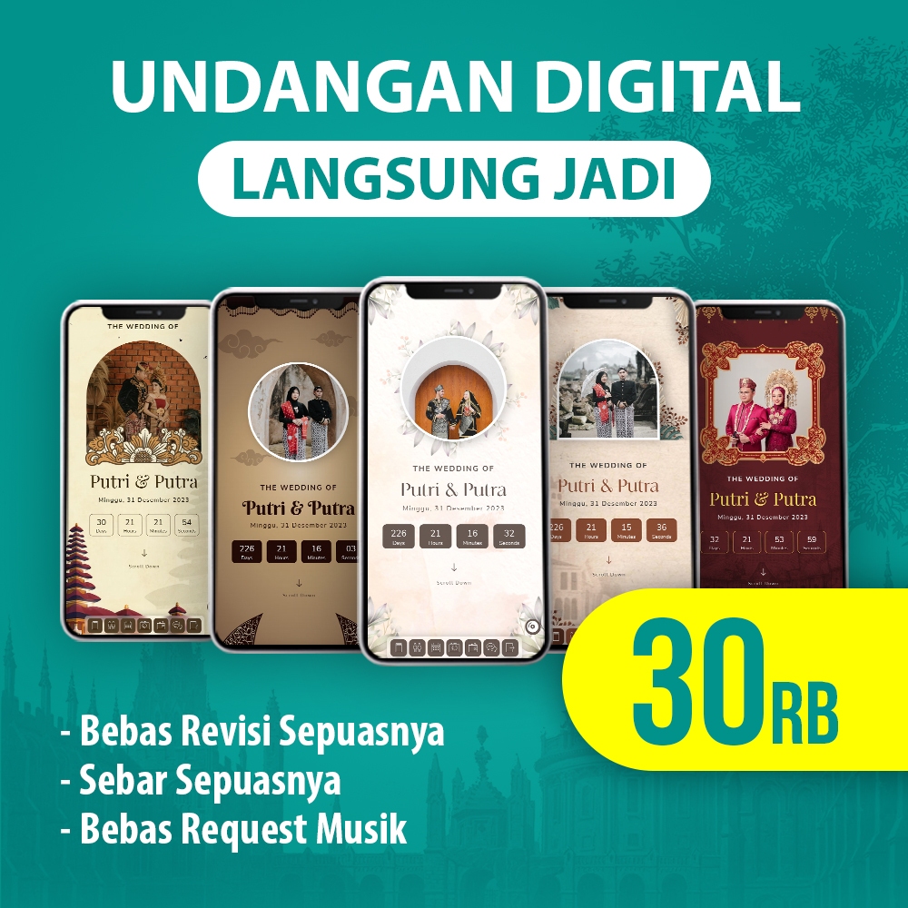 Undangan Digital Website Pernikahan Murah Wedding Web Invitation Online Nikah