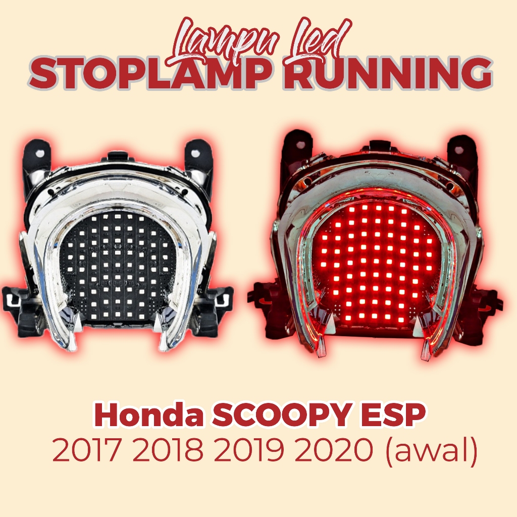 LAMPU STOPLAMP RUNNING HONDA NEW SCOOPY ESP TINGGAL PASANG LAMPU VARIASI SCOOPY ESP