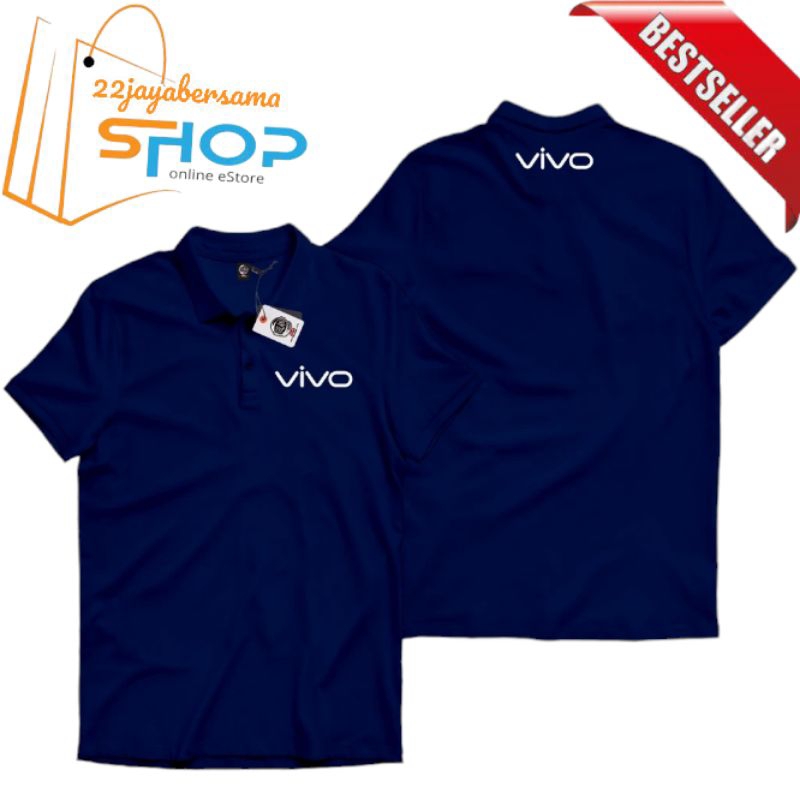 Polo shirt Kaos Kerah Baju VIVO | Seragam VIVO Full Bordir