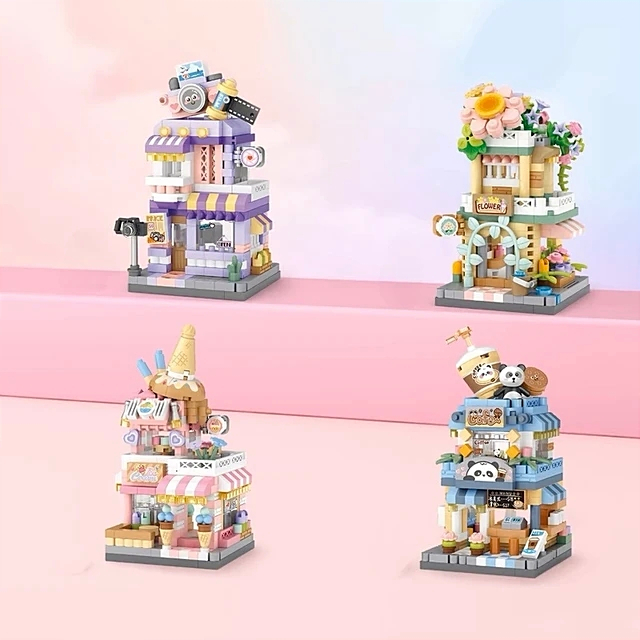 LOZ Mini Block/puzzle/bricks/mainan-anak/Mini-Street/Gift