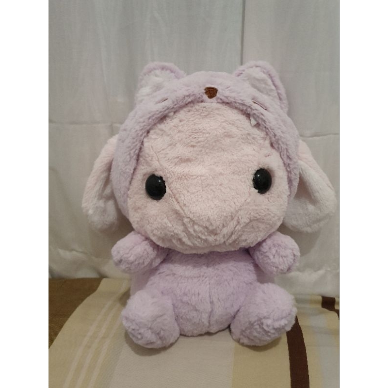 Amuse Boneka Loppy Medium Pink Muda Kostum Kucing Ungu