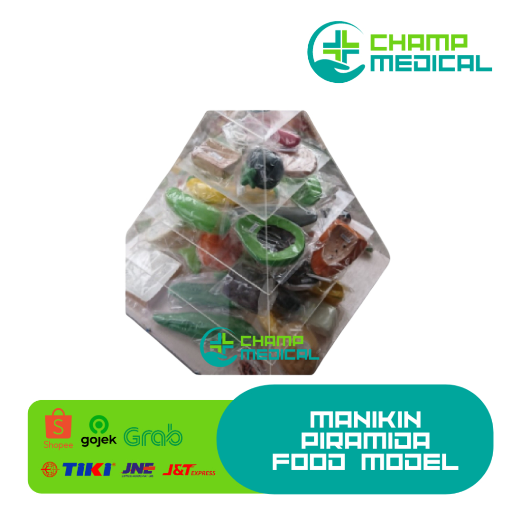 Manikin Piramida Food Model 50 Item / Food Model Piramida / 4 Sehat 5 Sempurna