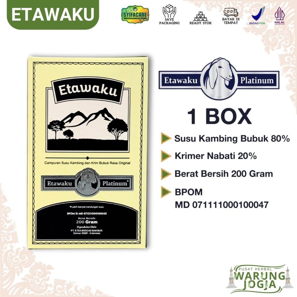 

Etawaku Platinum Susu Kambing Etawa Untuk Nyeri Tulang Sendi dan Sesak Nafas