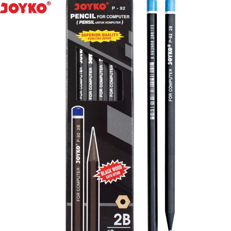 

LIMITED Pensil 2B P92 Black Wood 1pak12pcs
