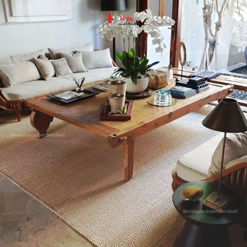 Natural Carpet Seroja Jute / Karpet Bahan Alami Jute Sunflower