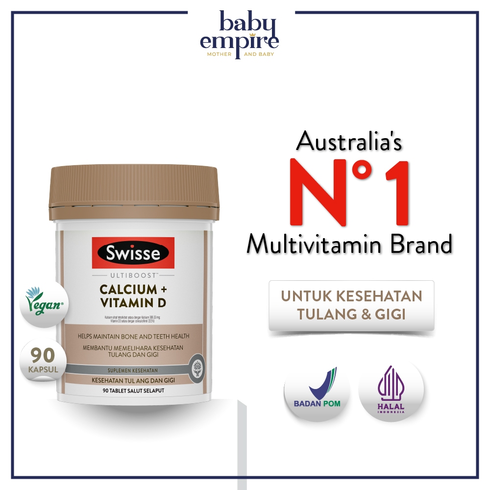 Swisse Ultiboost Calcium & Vitamin D - Suplemen Kalsium & Vit D3