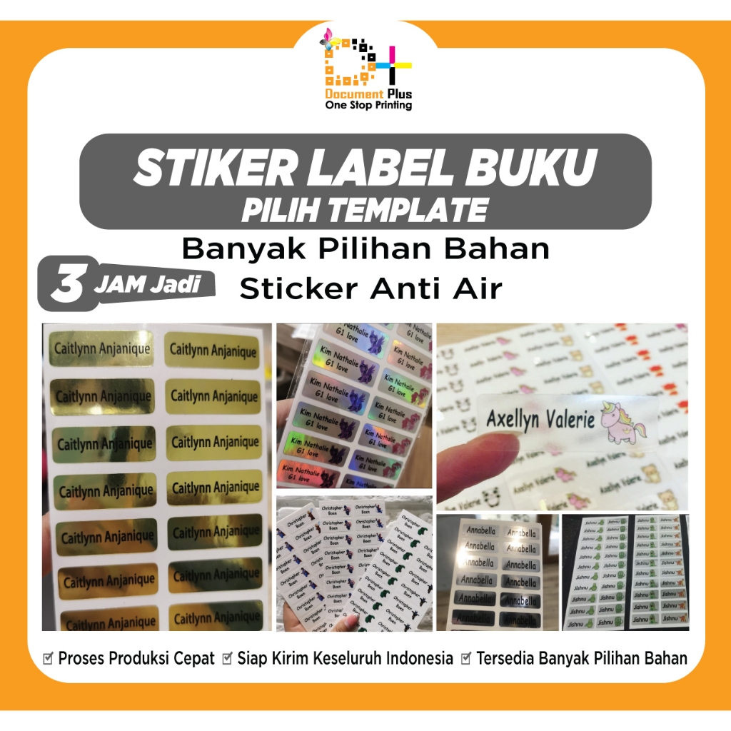 

Stiker Label Nama Anak Custom - Stiker Nama Alat Tulis Anak Waterproof Anti Air