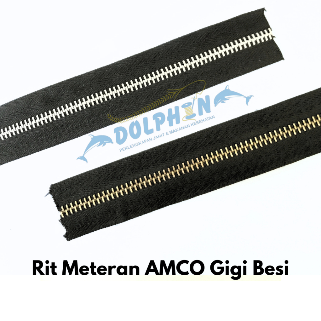 [Meteran] Ritsleting / Rit / Resleting Meteran Merk AMCO Gigi BESI BAKAR