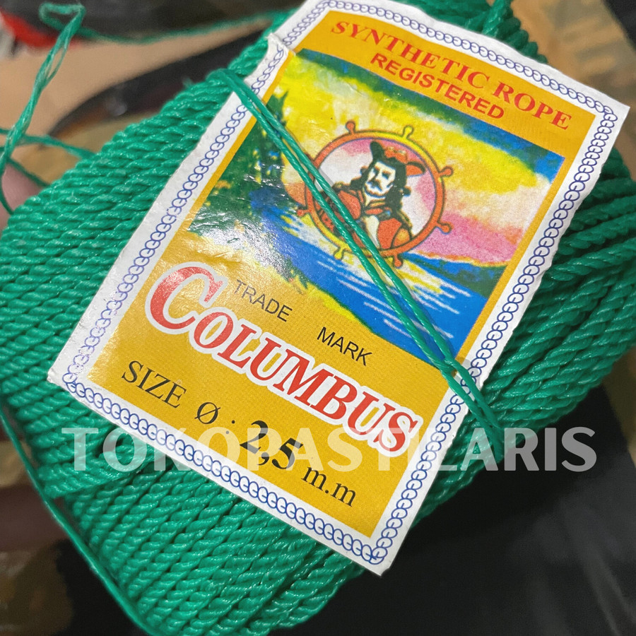 Tali Tambang 2.5mm / Tali Tambang Kecil 2.5mm HITAM Colombus BAGUS - OREN