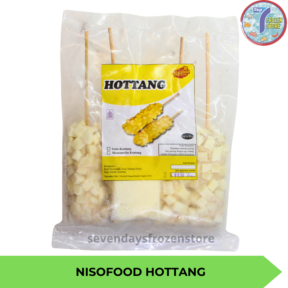 

Nisofood Hottang | Hotdog Kentang Sosis Keju Mozzarella Beku Frozen