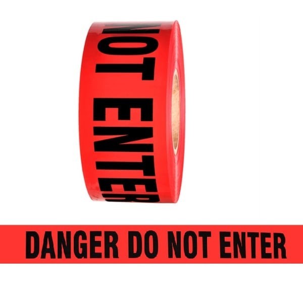 

Safety Barricade Tape "Danger Do Not Enter" Red 7cm x 300m | Lem Lakban Pembatas Merah - Police Safety Line (3" x 300m)