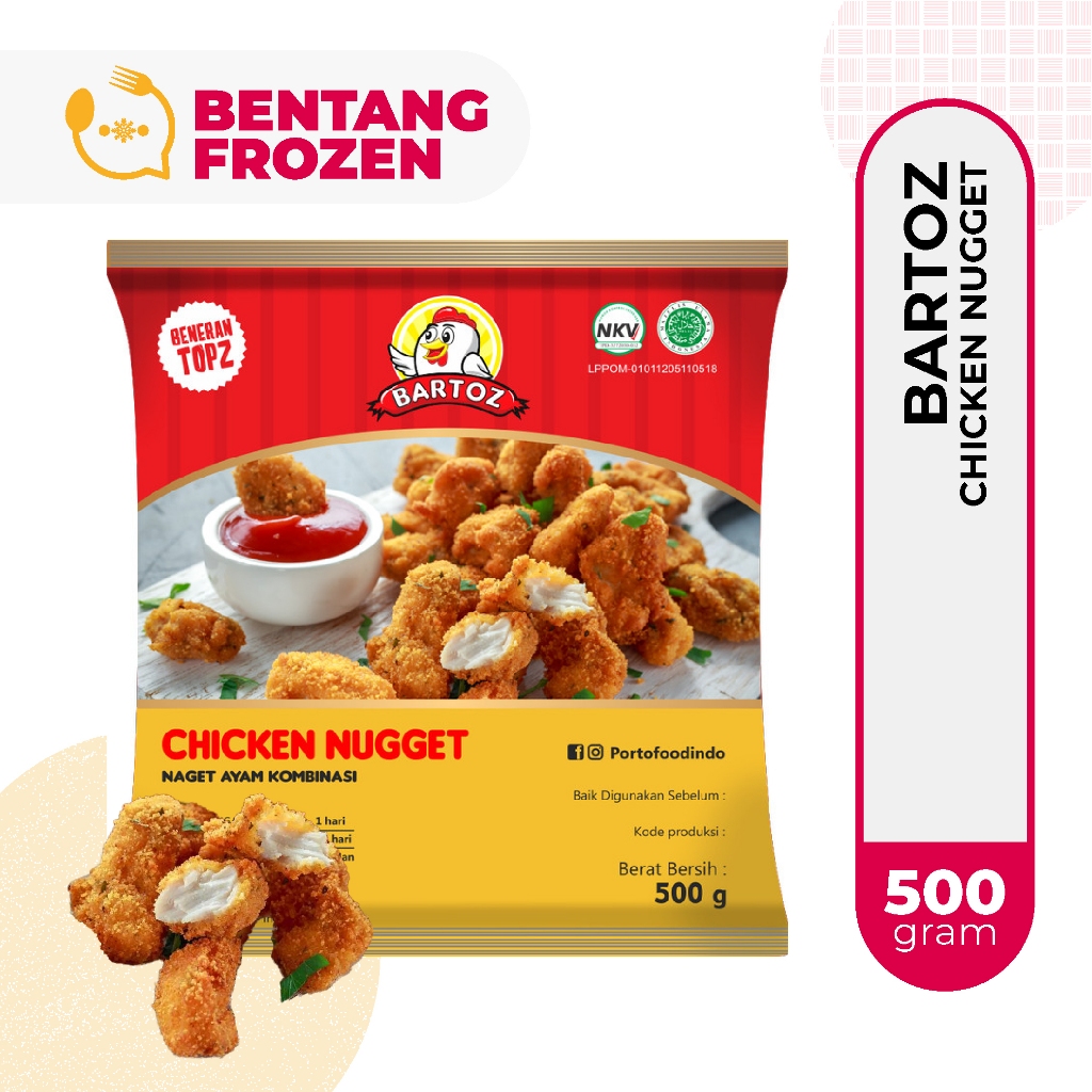 

Bartoz Chicken Nugget 500gr / Nuget Ayam