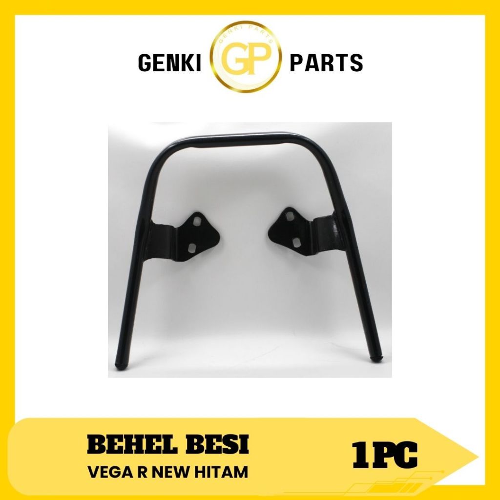 GENKI-PARTS/BEHEL-BESI/PEGANGAN-TANGAN-BELAKANG-MOTOR/YAMAHA/VEGA-R NEW/HITAM/GRADE-ORI