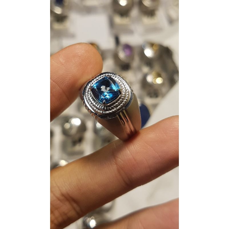 emban ikat ring monel super dofff handmade kosongan tanpa batu model kotak