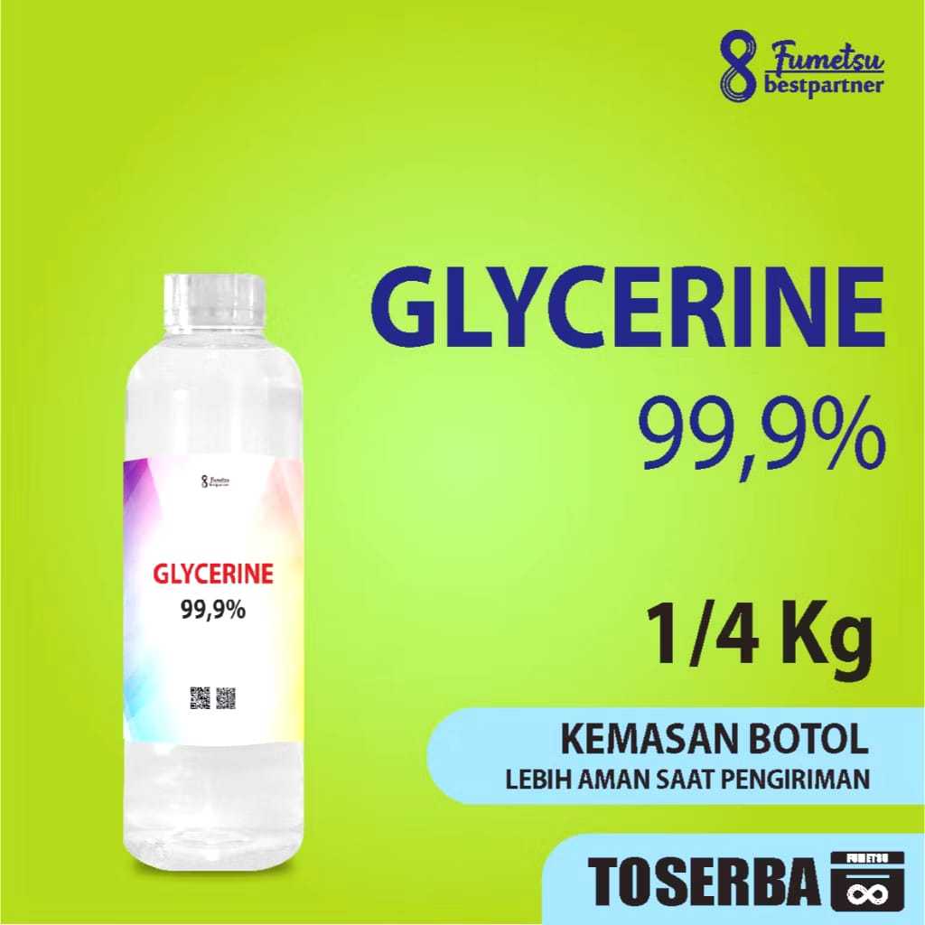 Glycerine 99,9% / Glycerine / Gliserol Pharmaceutial Kemasan 1/4 Kg