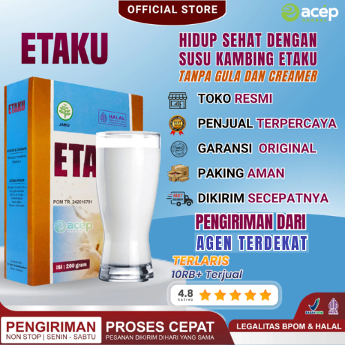 

Susu Kambing Etawa Etaku Asli Original Tanpa Gula dan Krimer Aman Tanpa Efek Samping