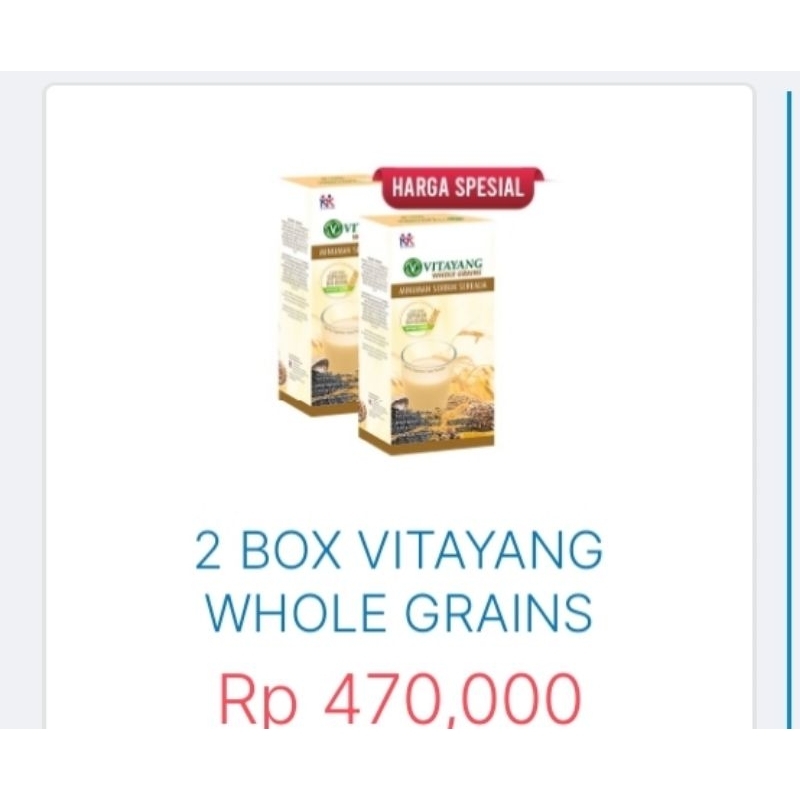 

PAKET HEMAT VITAYANG WHOLE GRAIN 2BOX (@15sachet)