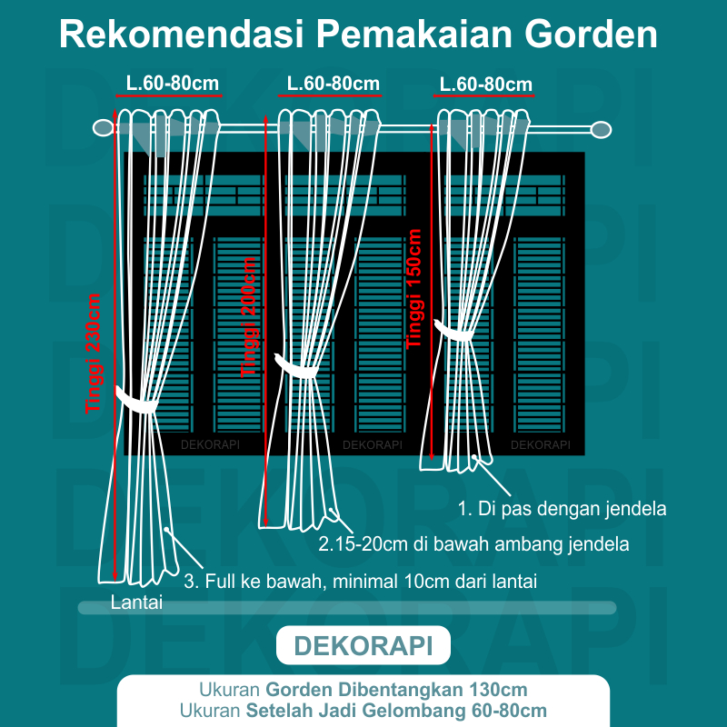 RB DEKORAPI GORDEN BLACKOUT PREMIUM (tinggi 210,220,230)