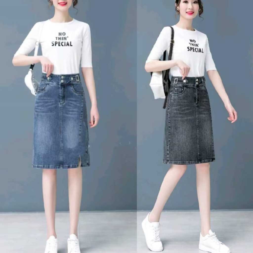 MJ | KOREAN MINI SKIRT CELANA ROK JEANS PENDEK WANITA TERBARU ROK KOREAN STYLE ROK CELANA WANITA Rok