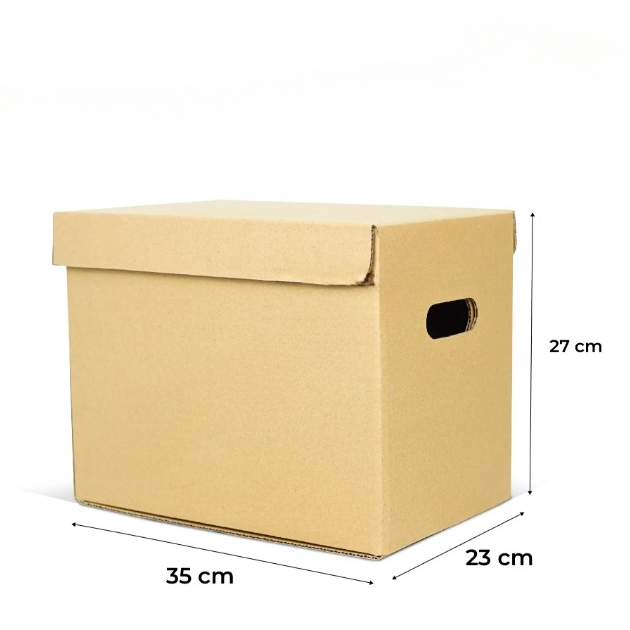 

( 10 pcs ) box file dokumen organizer kantor box penyimpanan berkas ukuran 35x23x27cm box single wall