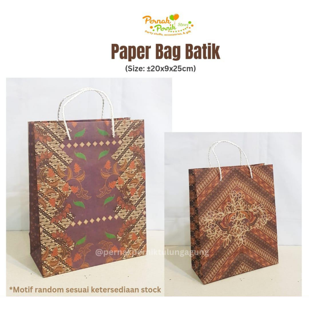 

Paper Bag Batik - Size 20x9x25cm
