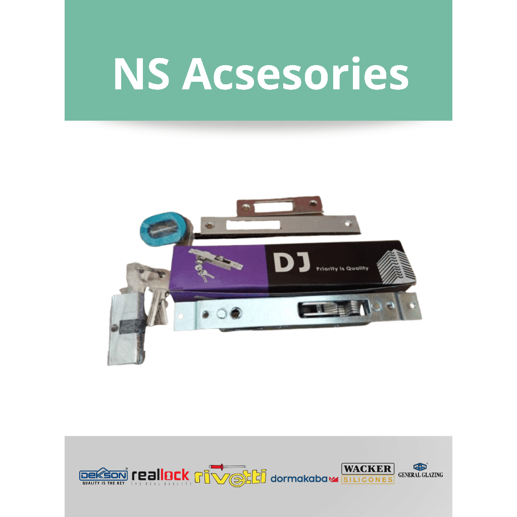 KUNCI PINTU ALUMUNIUM KAIT KECIL + CYLINDER