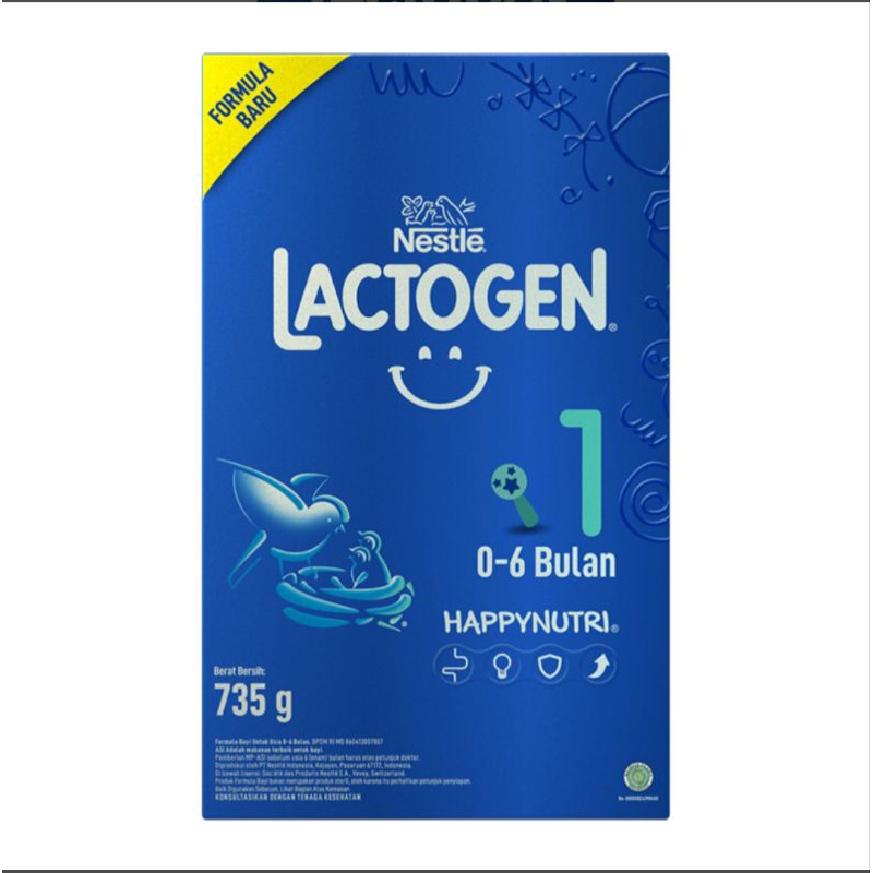 Lactogen Susu Formula Bayi 0-6 Bulan & 6-12 Bulan 735 g