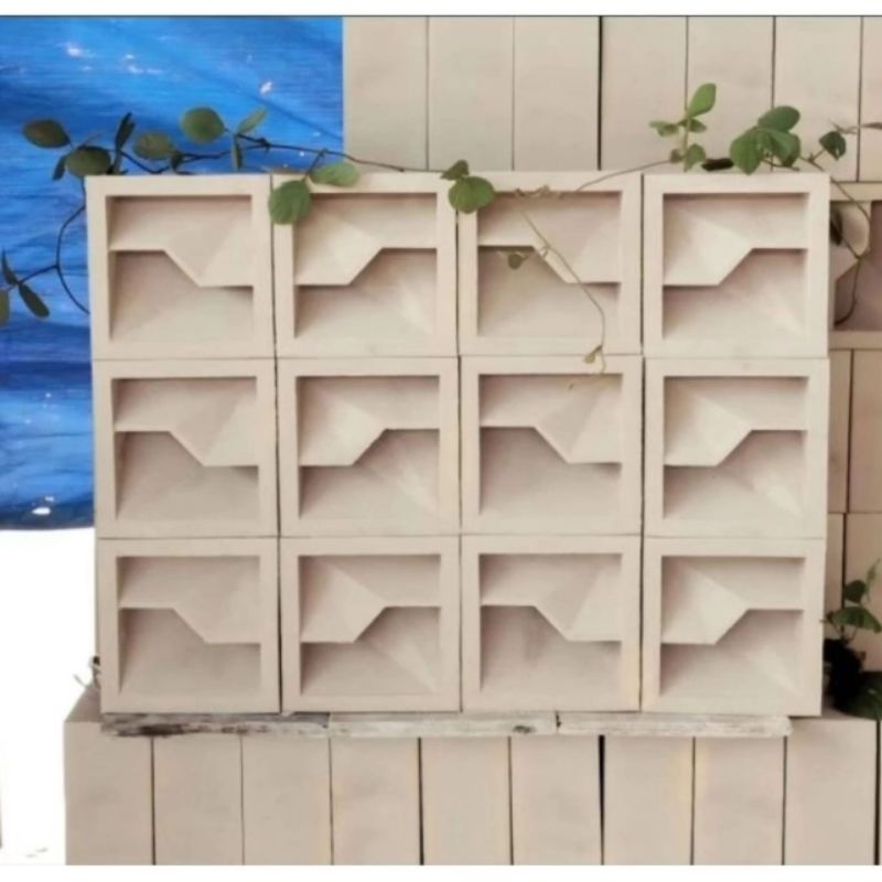 Roster beton minimalis, loster beton minimalis pagar rumah ventilasi udara