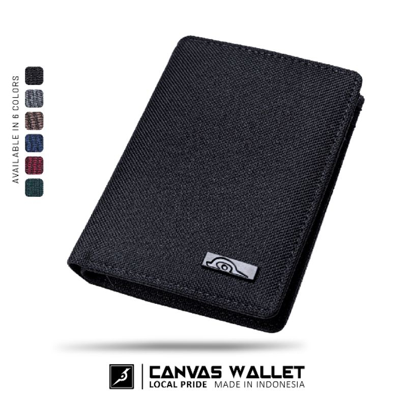 JFR Fashion Dompet Pria Cowok Laki laki Panjang 3/4 Berdiri Bahan Kulit Canvas JP08 Dompet wallet