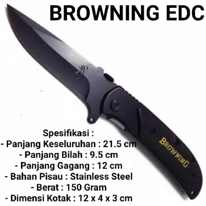 pisau lipat browning black PISAU LIPAT hunting EDC BROWNING HITAM TACTICAL OUTDOOR SURVIVAL KIT