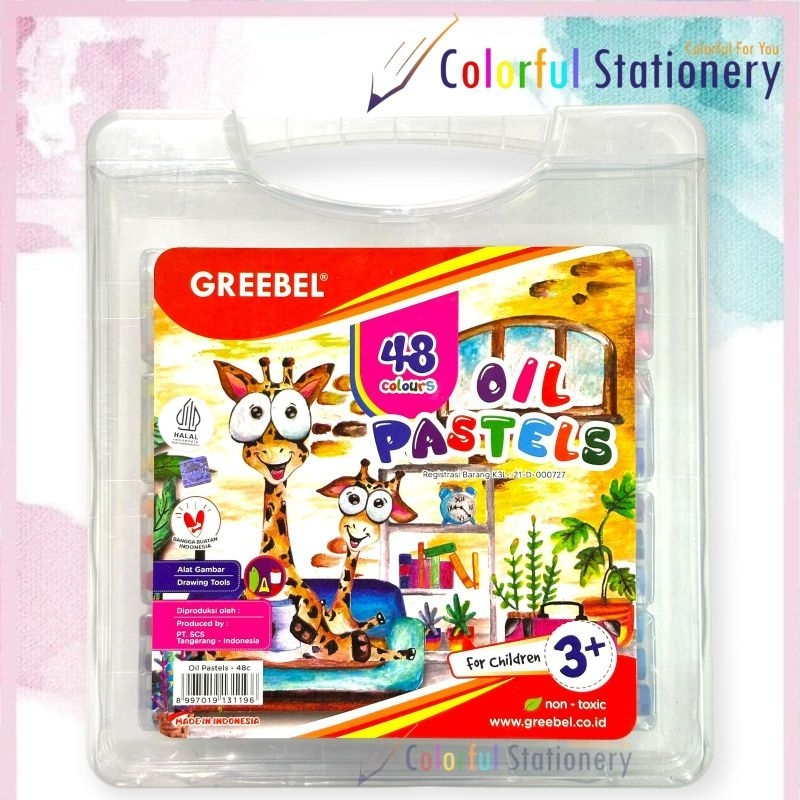 

Crayon / Kerayon GREEBEL Oil Pastel 48 Warna