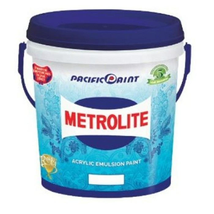 Cat Tembok Metrolite Putih kebiruan ukuran 16Liter / Metrolit 25KG