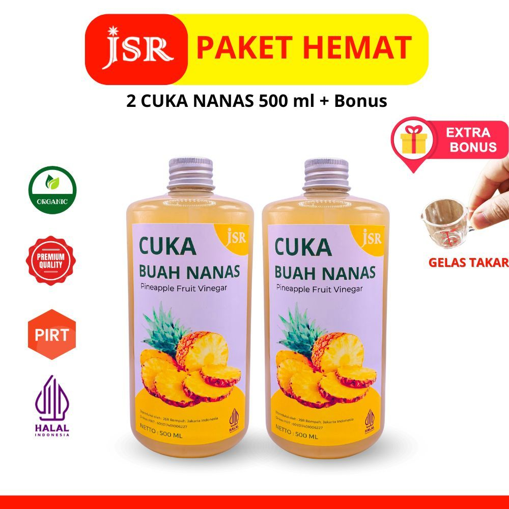 

JSR Rempah BUNDLE HEMAT 2 PCS CUKA NANAS 500 ml Cuka Buah Nanas Murni